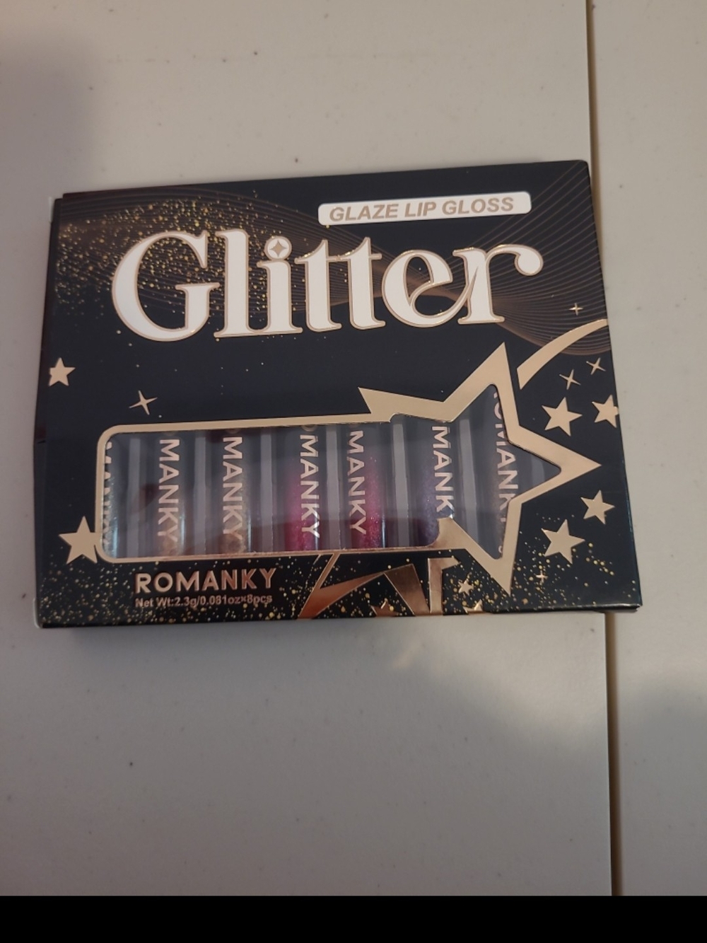 Glitter Glaze Lip Gloss Set by ROMANKY - Mixed Pink & Red Shades
